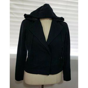 Converse One Star Women Sz XS Navy Blue Hoodie Jacket Polyester Cotton